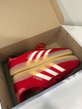 adidas Red Suede Gazelle Sneakers